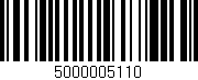 Código de barras (EAN, GTIN, SKU, ISBN): '5000005110'