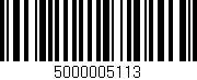 Código de barras (EAN, GTIN, SKU, ISBN): '5000005113'