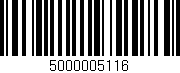 Código de barras (EAN, GTIN, SKU, ISBN): '5000005116'