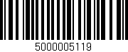 Código de barras (EAN, GTIN, SKU, ISBN): '5000005119'