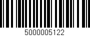 Código de barras (EAN, GTIN, SKU, ISBN): '5000005122'