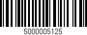 Código de barras (EAN, GTIN, SKU, ISBN): '5000005125'