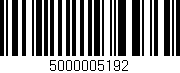Código de barras (EAN, GTIN, SKU, ISBN): '5000005192'