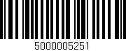 Código de barras (EAN, GTIN, SKU, ISBN): '5000005251'