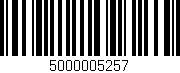 Código de barras (EAN, GTIN, SKU, ISBN): '5000005257'