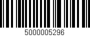 Código de barras (EAN, GTIN, SKU, ISBN): '5000005296'