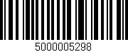Código de barras (EAN, GTIN, SKU, ISBN): '5000005298'