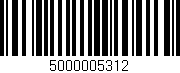 Código de barras (EAN, GTIN, SKU, ISBN): '5000005312'