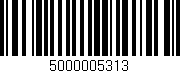 Código de barras (EAN, GTIN, SKU, ISBN): '5000005313'