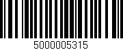 Código de barras (EAN, GTIN, SKU, ISBN): '5000005315'