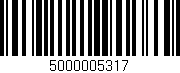 Código de barras (EAN, GTIN, SKU, ISBN): '5000005317'