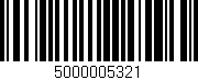 Código de barras (EAN, GTIN, SKU, ISBN): '5000005321'