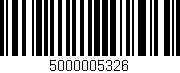 Código de barras (EAN, GTIN, SKU, ISBN): '5000005326'