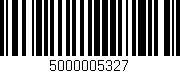 Código de barras (EAN, GTIN, SKU, ISBN): '5000005327'