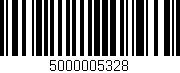 Código de barras (EAN, GTIN, SKU, ISBN): '5000005328'