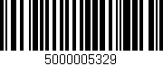 Código de barras (EAN, GTIN, SKU, ISBN): '5000005329'