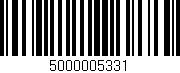 Código de barras (EAN, GTIN, SKU, ISBN): '5000005331'