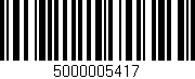 Código de barras (EAN, GTIN, SKU, ISBN): '5000005417'