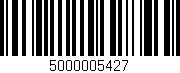 Código de barras (EAN, GTIN, SKU, ISBN): '5000005427'