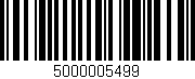 Código de barras (EAN, GTIN, SKU, ISBN): '5000005499'