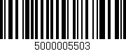 Código de barras (EAN, GTIN, SKU, ISBN): '5000005503'