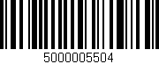 Código de barras (EAN, GTIN, SKU, ISBN): '5000005504'