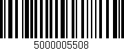 Código de barras (EAN, GTIN, SKU, ISBN): '5000005508'
