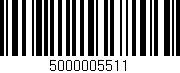 Código de barras (EAN, GTIN, SKU, ISBN): '5000005511'