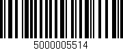 Código de barras (EAN, GTIN, SKU, ISBN): '5000005514'