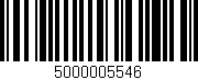 Código de barras (EAN, GTIN, SKU, ISBN): '5000005546'