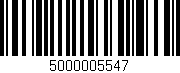 Código de barras (EAN, GTIN, SKU, ISBN): '5000005547'