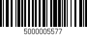 Código de barras (EAN, GTIN, SKU, ISBN): '5000005577'