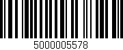 Código de barras (EAN, GTIN, SKU, ISBN): '5000005578'