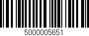 Código de barras (EAN, GTIN, SKU, ISBN): '5000005651'