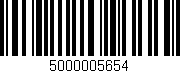 Código de barras (EAN, GTIN, SKU, ISBN): '5000005654'