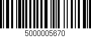 Código de barras (EAN, GTIN, SKU, ISBN): '5000005670'