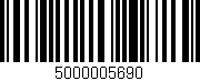 Código de barras (EAN, GTIN, SKU, ISBN): '5000005690'