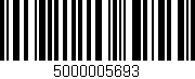 Código de barras (EAN, GTIN, SKU, ISBN): '5000005693'