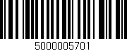 Código de barras (EAN, GTIN, SKU, ISBN): '5000005701'