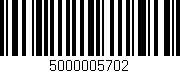 Código de barras (EAN, GTIN, SKU, ISBN): '5000005702'