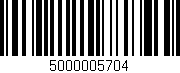 Código de barras (EAN, GTIN, SKU, ISBN): '5000005704'