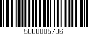 Código de barras (EAN, GTIN, SKU, ISBN): '5000005706'