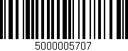 Código de barras (EAN, GTIN, SKU, ISBN): '5000005707'