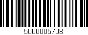 Código de barras (EAN, GTIN, SKU, ISBN): '5000005708'