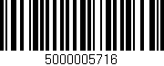 Código de barras (EAN, GTIN, SKU, ISBN): '5000005716'