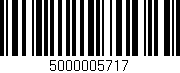 Código de barras (EAN, GTIN, SKU, ISBN): '5000005717'