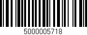 Código de barras (EAN, GTIN, SKU, ISBN): '5000005718'