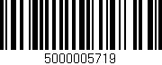 Código de barras (EAN, GTIN, SKU, ISBN): '5000005719'
