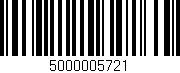 Código de barras (EAN, GTIN, SKU, ISBN): '5000005721'