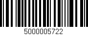 Código de barras (EAN, GTIN, SKU, ISBN): '5000005722'